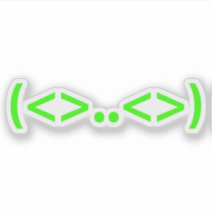 ALIEN Japanisch Emoticon Aufkleber