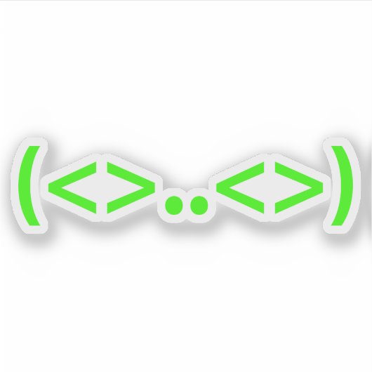 ALIEN Japanisch Emoticon Aufkleber (Vorderseite)