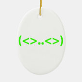 ALIEN Japanisch Emoticon Keramik Ornament (Vorne)