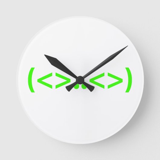 ALIEN Japanisch Emoticon Runde Wanduhr (Vorderseite)