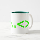 ALIEN Japanisch Emoticon Zweifarbige Tasse (VorderseiteRechts)