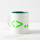 ALIEN Japanisch Emoticon Zweifarbige Tasse (Vorderseite Links)