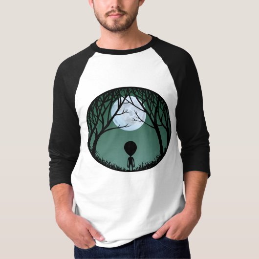 Alien Jersey Shirt Women's Alien w. Moon Shirts (Vorderseite)