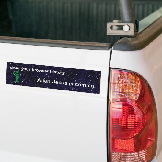Alien Jesus kommt Autoaufkleber (Auf Lkw)