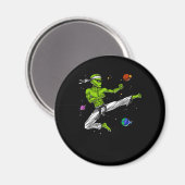 Alien Karate Martial Arts Magnet (Vorderseite/Rückseite)