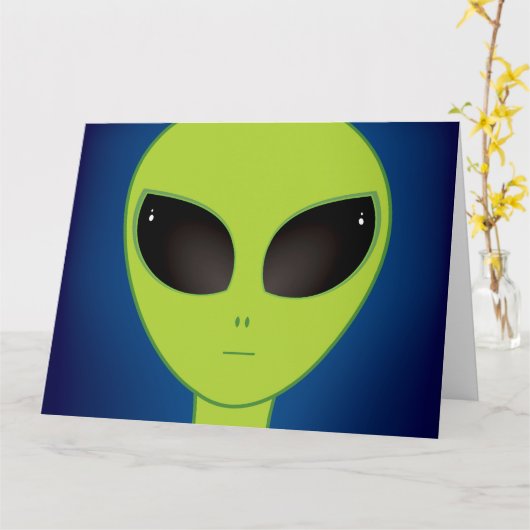 Alien Karte (Gelbe Blume)