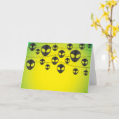 Alien Karte (Gelbe Blume)