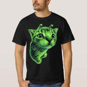 Alien-Katze-Meme Retro-Alberne-Katze Y2K-Vintage-W T-Shirt