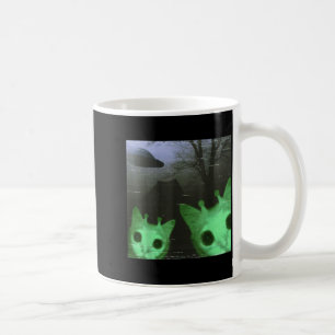 Alien Katzen Ufo Lustiges Gruseliges Katzen Meme F Kaffeetasse