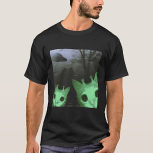 Alien Katzen UFO Lustiges Gruseliges Katzen Meme G T-Shirt