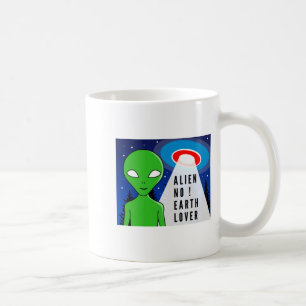 Alien Kein Erdliebhaber Lustiges Alien T Shirt  Kaffeetasse
