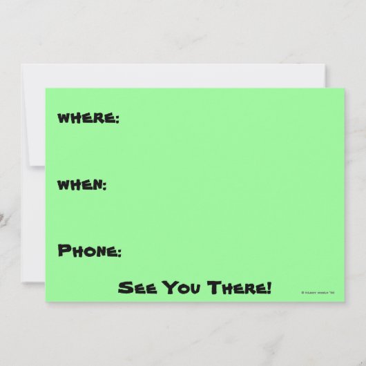 Alien Kilroy Einladungen (Rückseite)