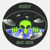 Alien Kilroy Sticker (Vorderseite)
