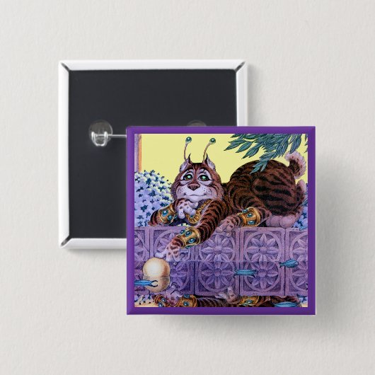 Alien Kitty Button (Vorne & Hinten)