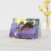 Alien Kitty Greeting Card Karte (Gelbe Blume)