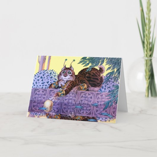 Alien Kitty Greeting Card Karte (Vorderseite)