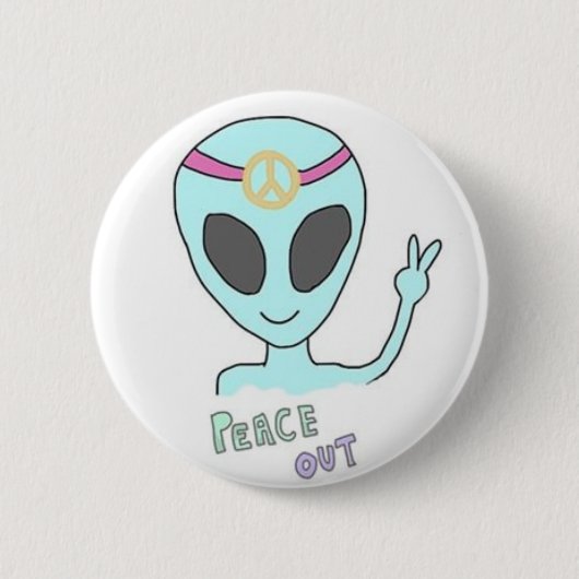 Alien-Knopf Button (Vorderseite)