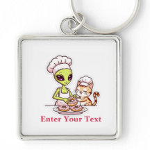 Alien-Koch-Katze-Donut-Kawaii-Design