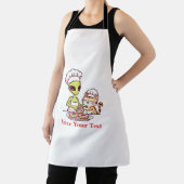 Alien-Koch-Katze-Donut-Kawaii-Design Schürze (InSitu)
