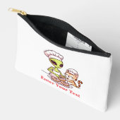Alien-Koch-Katze-Donut-Kawaii-Design Zubehörtasche (Offen)