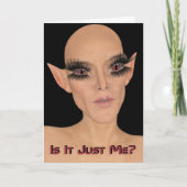 Alien komischer Typ Frage ist es nur ich Personali Karte (Vorderseite)