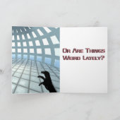 Alien komischer Typ Frage ist es nur ich Personali Karte (Innenseite)