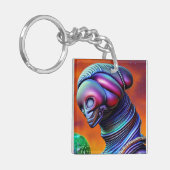 Alien kommt für dich schlüsselanhänger (Vorderseite links)