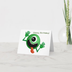 Alien kommt zum Geburtstag Karte