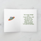 Alien kommt zum Geburtstag Karte (Innenseite)