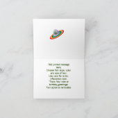 Alien kommt zum Geburtstag Karte (Innenseite)