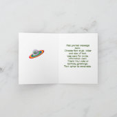 Alien kommt zum Geburtstag Karte (Innenseite)