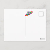 Alien kommt zum Geburtstag Postkarte (Rückseite)