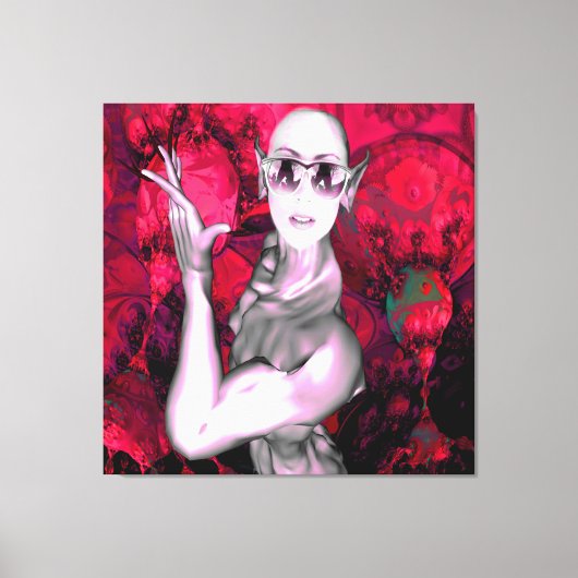 Alien Kontakt Leinwanddruck (Vorderseite)