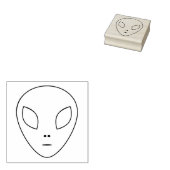 Alien Kontur Rubber Briefmarke Gummistempel (Stempel)