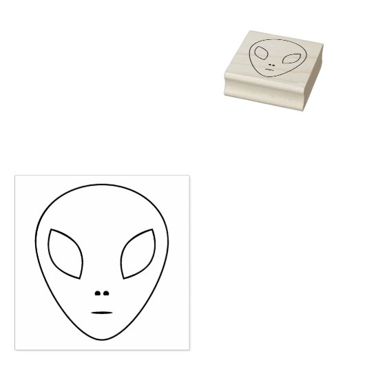 Alien Kontur Rubber Briefmarke Gummistempel (Stempel)