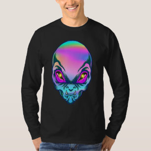 Alien-Kopf Buntes Alien Rave Glaubt Ufo Männer Fra T-Shirt