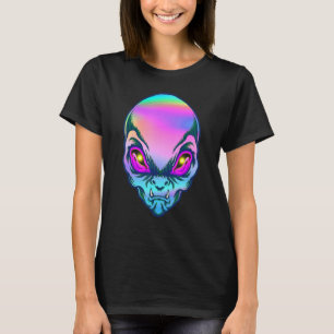 Alien-Kopf Buntes Alien Rave Glaubt Ufo Männer Fra T-Shirt