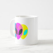 Alien Kopf extraterrestrial tryptisch Kaffeetasse (Vorderseite Links)
