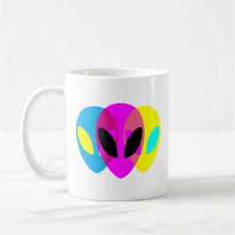 Alien Kopf extraterrestrial tryptisch Kaffeetasse