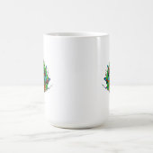 Alien Kopf grünes Stammesdesign Kaffeetasse (Mittel)