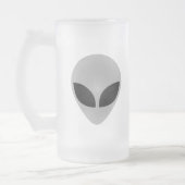 Alien-Kopf Mattglas Bierglas (Links)