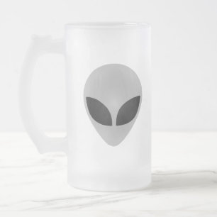 Alien-Kopf Mattglas Bierglas