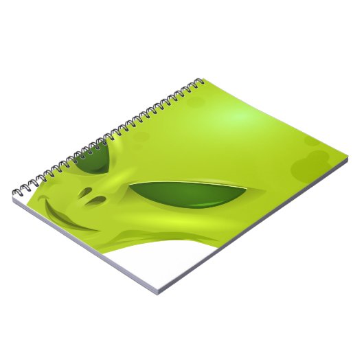 Alien-Kopf Notizblock (Linke Seite)