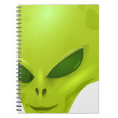 Alien-Kopf Notizblock (Vorderseite)