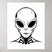 Alien-Kopf Poster (Vorne)