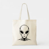 Alien-Kopf Tragetasche (Rückseite)