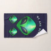 Alien Köpfe "Wir sind hier"  Badhandtuch Set (Handtuch)