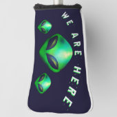 Alien Köpfe "Wir sind hier"  Golf Headcover (Rotieren 90)