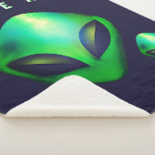 Alien Köpfe "Wir sind hier" Sherpadecke (3/4)
