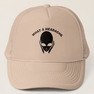 Alien Kopfschmerzen, bearbeiten Sie Text zu person Truckerkappe